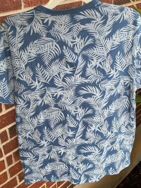 Express Palm Leaf Ringer Short Sleeve Shirt